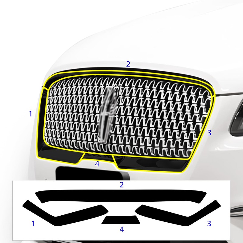 BOGAR TECH DESIGNS for Lincoln MKZ 2017-2020 Outer Front Chrome