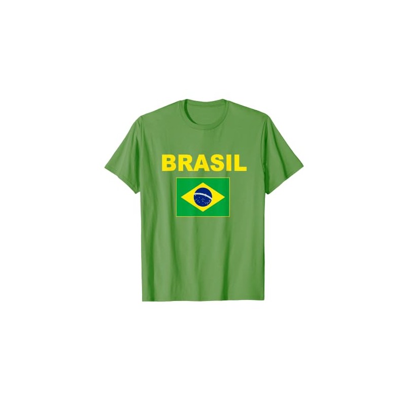 Bandiera Brasile Brazil Bandeira Uomo Donna Flag Brasil Maglietta