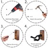 Onmiwod Guitar Wall Mount, Black Walnut Wood Guitar Hanger, U-Shaped