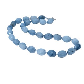TreasureBay Womens Handmade Natural Gemstone Beaded Necklace - Beads Necklace for Women Ladies and Girls (Blue)