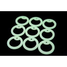 Military Dog Tag Silencers, Silicone/Rubber Army Dogtag Silencer Glow in The Dark Green, Pack of 500 pcs