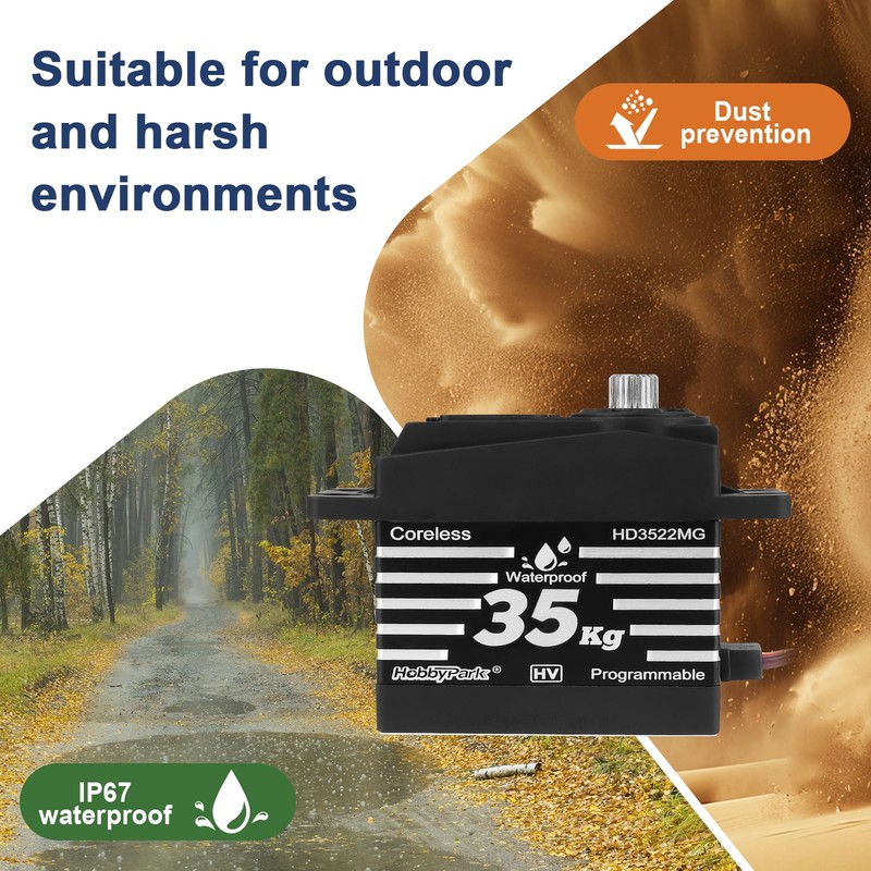 HobbyPark Waterproof 35KG Servo High Torque Metal Gear Digital Servo