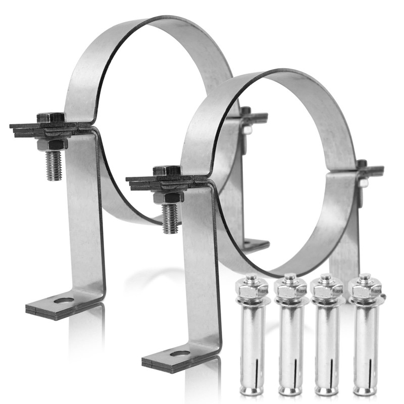 2 Pcs 6 Inch B Vent Wall Strap Round Gas