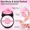 Gellen Solid Builer Gel for Nails Non Sticky, Pink Builder