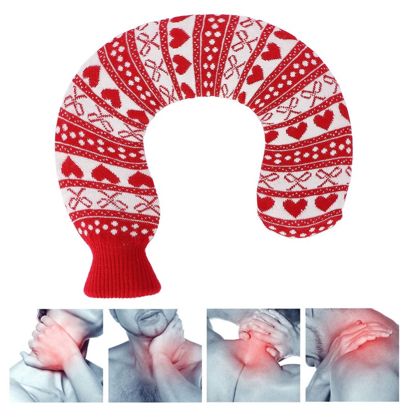 1L U Shaped Hot Water Bag Portable Neck Shoulder Warmer