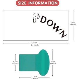 3Pcs Toilet Seat Handle Lifter Set with Decal, Bathroom Lid Lifting Tools with Stickers Hygienic Seat Holder for Home Office