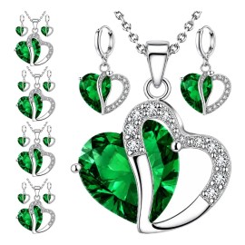 High Monaco - Set De Joyeria Aretes Con Cadenas, Mxvoy-005, 5pzas, Corazón