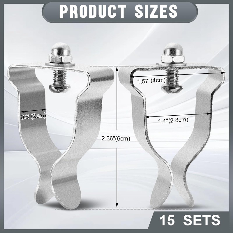 Tandefio 15 Sets Window Well Cover Clips Outside 2.36'' x