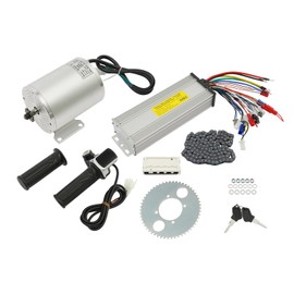48V 2000W Electric Brushless DC Motor Complete Kit 3-Speed Control with T8f Chainwheel and Throttle Grip Kit for Electric Scooter, E Bike, Motorcycle DIY Conversion