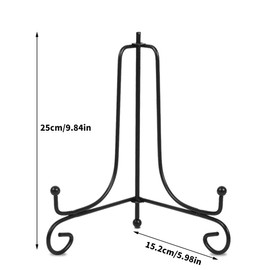 Iron Stand Large Photo Holder Stand for Book Bowls Picture Frame Easel Plate Crafts (10 Inches)