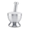 Stainless Steel Mortar Pestle Beans Garlic Spices Foodstuffs Grinder Kitchen