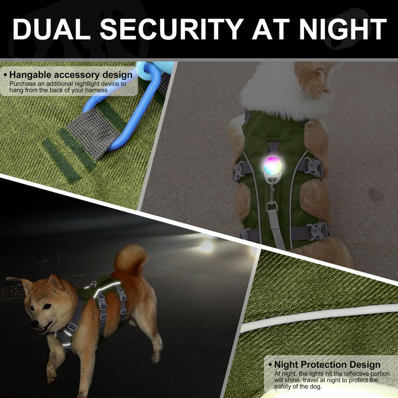 AKAILEA Escape Proof Dog Harness with Handle - Reflective No