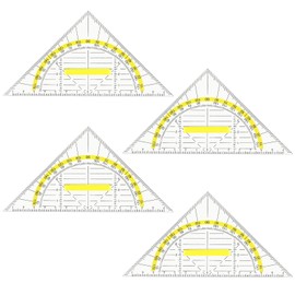Set of 4 Small Set Squares with Flexible Handle Shatterproof