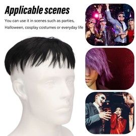 Short Toupee for Men, Hair Topper Wig, Fashion, Pretty Men, Short Topper Hairpiece, Hair Extensions for Covering White, Fallen Hair, Daily Wear