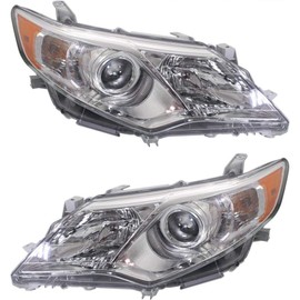 For 2012-2014 Toyota Camry Headlight Driver and Passenger Side DOT Certified Bulbs Included TO2502211 TO2503211-Replaces 81150-06470, 81110-06470 ;HYBRID
