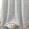Beauoop Grey Floral Jacquard Blackout Curtains 96 Inches Long 2