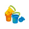 Gowi 558-12 Lustige Baby Eimer, 3teilig, im Netz, Wasserspielzeug