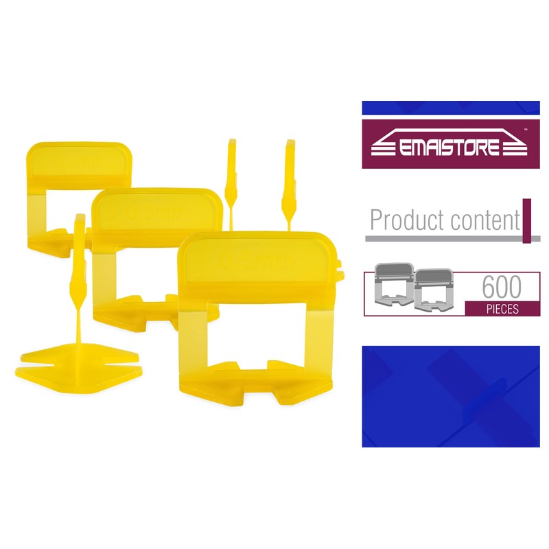 Emaistore Tile Leveling System (1/51 Inch) – 600 Tile Spacers
