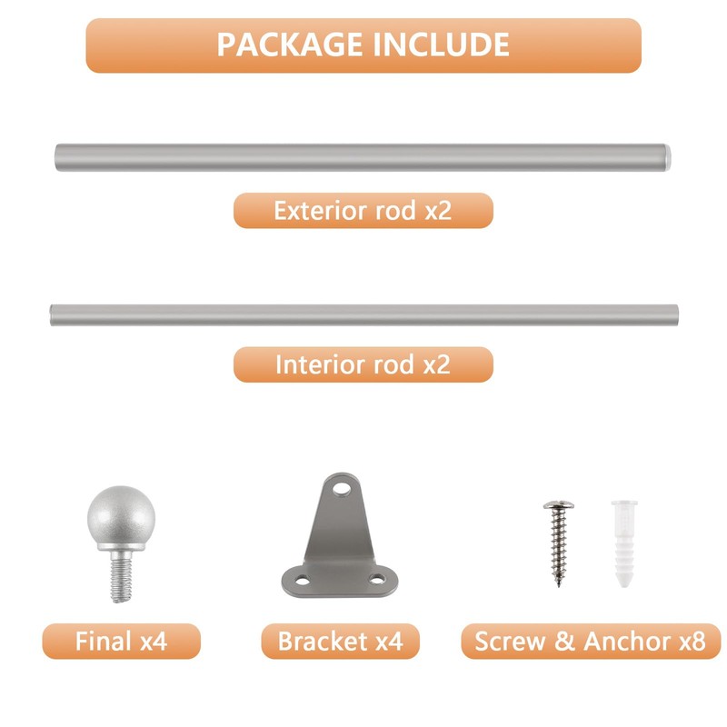 KXLife 2 Pack Mini Short Curtain Rod 12-18 Inch, 1/2"