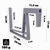 KADAX Plastic Balcony Box Holder, Flower Box Holder, No Drilling,
