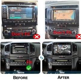 Android 13 for Toyota Land Cruiser 200 Radio 2007-2015 Car Stereo 10.1" Touchscreen Wireless Carplay Android Auto DSP Bluetooth GPS Navigation FM with Free Reverse Camera (4G RAM+64G ROM)