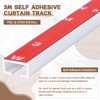 DoubleFill 20 FT/240 IN Self Adhesive Ceiling Curtain Track Curtain