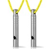 TISUR Titanium Emergency Whistle,120db Safety Whistle with Lanyard,Outdoor Survival Small