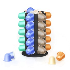 NewGround Designs Capsule Holder for Nespresso Capsules (30+ Capsules) - Capsule Dispenser, Capsule Stand, Capsule Tower