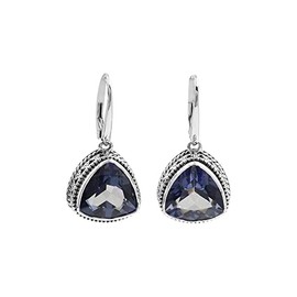 iolite Blue Mystical Quartz Gemstone Earring 925 Sterling Silver 10.50g Earring Jewellery Meadows ER-50035A, 0, Sterling Silver, Iolite, Blue, Mystical Quartz, Sterling Silver, Iolite Blue Mystical