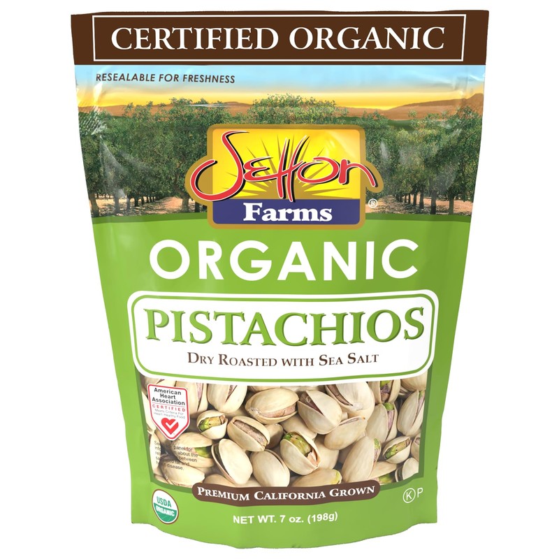 Setton Farms Premium Organic Pistachios, Dry Roasted With Sea Salt,