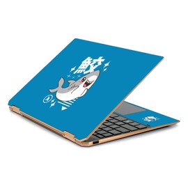 MightySkins Skin Compatible with HP Spectre x360 13.3" Gem-Cut (2019) - Shark Kawaii | Protective, Durable, and Unique Vinyl Decal wrap Cover | Easy to Apply| Made in The USA