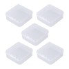 5Pcs Transparent Square Storage Organizer Box, Clear Plastic Mini Container