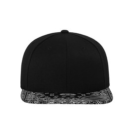 Flexfit Unisex 6089BD-Bandana Snapback Baseball Cap, Black/Paisley, One Size, Black/Paisley