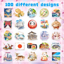 CKXTYNG 200PCS Japanese Stickers, Japan Travel Sticker Pack