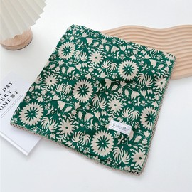 Pemilosci Large Cotton Bandana Headband, Head Wrap, Protective Coverage, Hair Neck Scarf for Women 28 x 28 inch (S15-Lily of the Valley Green)