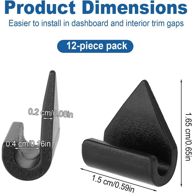 12Pzs Clips Cables Moldura Coche Organizador Cables Dashcam