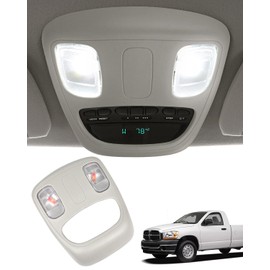 TOP-MAX Overhead Console Dome Light Replacement LED Interior Roof Map Reading Lamp for 2002-2010 Dodge Ram 1500 2500 3500 4500 5500, Replaces 1DK78BD1AA, 1DK78TL2AA