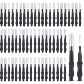 Taicols 100 Pcs Micro Eyebrow Brush with Cap for Lash Filler Lifting Extension Brow Lamination Brush Mascara Brush Eyelash Spoolie Brush Tool (black)