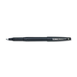 Pentel Rolling Writer Pen, 0.8 Millimeter Cushion Ball Tip, Black Ink, 12 pens (R100-A)