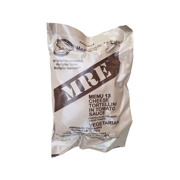 Ultimate 2018 US Military MRE Complete Meal Inspection Date January 2018 or Newer (Cheese Tortellini)