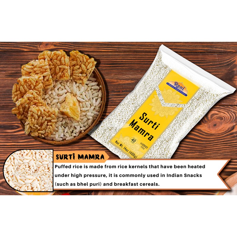 Rani Surti (Surati) (Puffed Rice) 14oz (400g) ~ All Natural