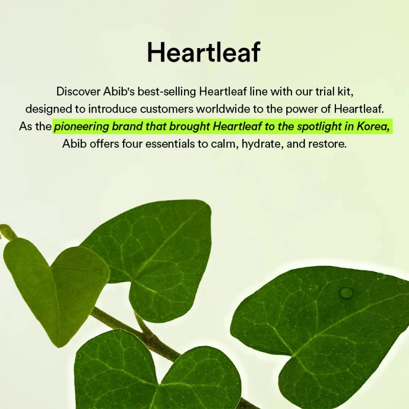 Abib Heartleaf Calming Trial Kit Set Calmante K-beauty Todo Tipo