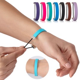 Snappbandz ANXIETY BRACELET for All-Day Stress Relief and Positive Mental Focus; Light Blue X-Small