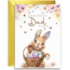 Dad Easter Card - Bunny with Easter Eggs Design -