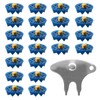 22 Pcs Screw-in Cricket Spikes Replacement, Blue Cricket Shoes Spikes,