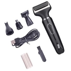 Beaupretty Multifunctional Electric Razor Set for Men Rechargeable Hair Trimmer Nose Hair Clipper Facial Brush Sideburns Durable Long Battery Life Easy to Use