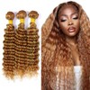 Honey Blonde Bundles P27/30 Deep Wave Human Hair Highlight Light