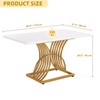 DWVO Modern Dining Table for 4 People 47 Inch Rectangular