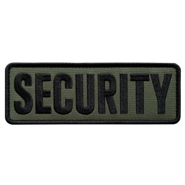 uuKen Embroidery Fabric Cloth Black and Green Security Patch 6x2 inches for Uniforms Vest and Tactical Clothing by uuKen Tactical Gear (Black and Green, Medium 6"x2")