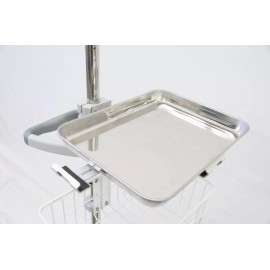 eastshore SMALL MEDICAL INSTRUMENT TRAY POLE MOUNT HOLDER WITH OPTIONAL POLE MOUNT CLAMPS - 1.5 INCH CLAMPS